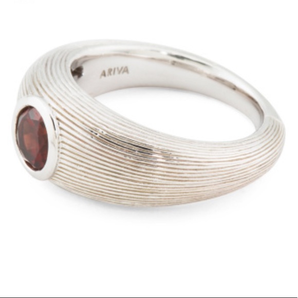 Ariva sterling silver bezel set gemstone rings - Picture 2 of 8